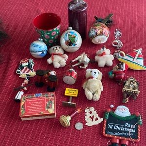 Holiday Assortment of Ornaments and More
